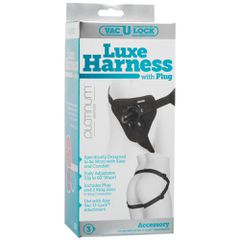 Vac-U-Lock Platinum Luxe Harness - With Plug Black Os-thumb-3
