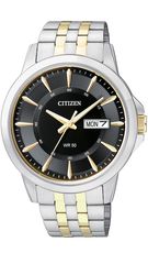 Ρολόι Citizen με ασημί-χρυσό μπρασελέ και ημερομηνία BF2018-52E