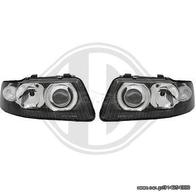 ΦΑΝΑΡΙΑ ΕΜΠΡΟΣ Headlights AUDI A3 00-03 Angel eyes