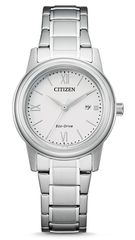 Ρολόι Citizen Eco-Drive ασημί μπρασελέ με ημερομηνία FE1220-89A