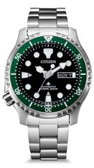 Αυτόματο ρολόι Citizen Promaster diver με ασημί μπρασελέ NY0084-89E