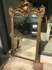 Καθρέφτης τοίχου ξύλινος παλιός γαλλική αντίκα γλυπτό 