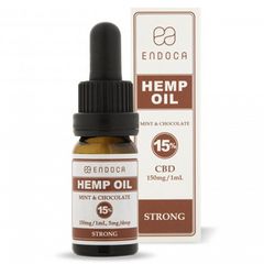 ENDOCA HEMP OIL DROPS CBD 15% (1500mg) Mint amp; Chocolate - 10ml