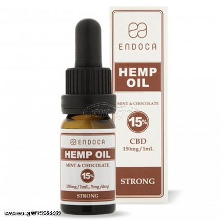 ENDOCA HEMP OIL DROPS CBD 15% (1500mg) Mint amp; Chocolate - 10ml