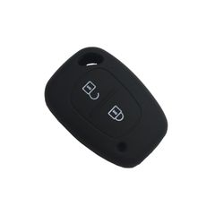 Θήκη Σιλικόνης Κλειδιού Αυτοκινήτου Renault-Opel-Nissan με 2 κουμπιά -Μαύρο
