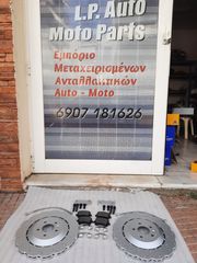 Audi A3 S3 8P GOLF 5 6 7 OCTAVIA 5 RS LEON CUPRA 1P 5F A4 S4 RS4 b6 b7 πίσω 356x22 Διαιρούμενο wave δίσκοι-thumb-1