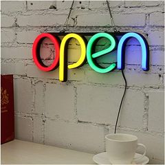 Αδιάβροχη Neon Led Φωτιζόμενη Διαφημιστική Πινακίδα OPEN Retro 40x15 - 220V με Αλυσίδα