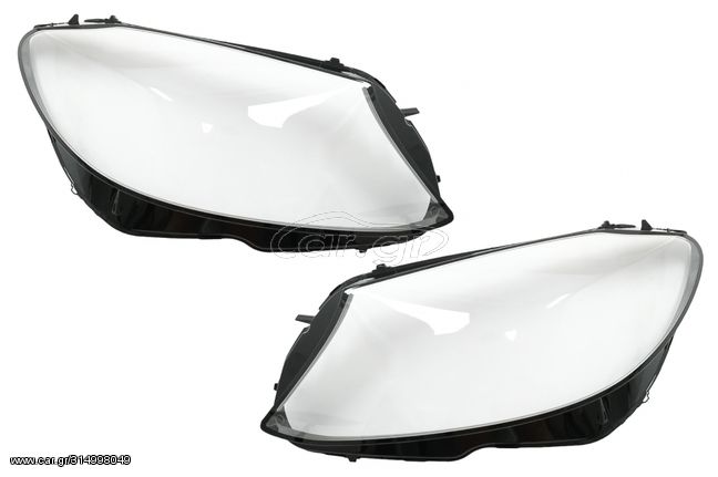 ΕΜΠΡΟΣ ΦΑΝΑΡΙΑ - Headlights Lens Glasses suitable for Mercedes C-Class W205 Sedan (2014-2018) Clear Glass Optics (σετ 2 τεμαχίων)