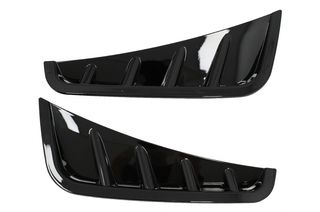 ΠΡΟΣΘΕΤΑ ΠΡΟΦΥΛΑΚΤΗΡΑ – Front Bumper Flaps Side Fins Flics suitable for Mercedes C-Class W205 S205 Sedan T-Model Facelift (2018-2020) Piano Black