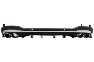 ΠΙΣΩ ΣΠΟΙΛΕΡ ΜΕ ΜΠΟΥΚΕΣ – Rear Diffuser with Silver Exhaust Muffler Tips suitable for Mercedes GLC SUV X253 Facelift (2020-) GLC43 DesignΠΙΣΩ ΣΠΟΙΛΕΡ ΜΕ ΜΠΟΥΚΕΣ-