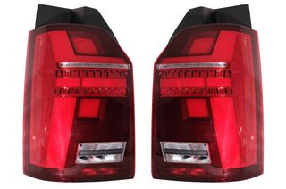 ΠΙΣΩ ΦΑΝΑΡΙΑ – Taillights Red White Full LED BAR suitable for VW Transporter T6 (2015-2020) with Dynamic Turn Signal
