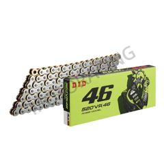 ΑΛΥΣΙΔΑ ΚΙΝΗΣΗΣ YAMAHA XT 660 04'-15' / APRILIA PEGASO 650 92'-09' / KAWASAKI KLE 500 97'-07' / SUZUKI DRZ 400SM 05'-10' DID 520 VR46 S X 110 ΔΟΝΤΙΑ ΑΣΗΜΙ-ΧΡΥΣΟ