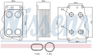 Ψυγείο λαδιού, λάδι κινητήρα NISSENS 90740