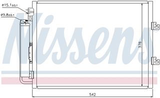 Συμπυκνωτής, σύστ. κλιματισμού NISSENS 940126