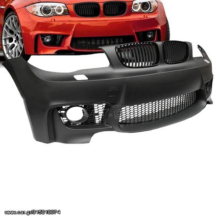 Μπροστινός Προφυλακτήρας Για Bmw 1 E81/82/87/88 04-13 1M Look Με Καρδιές Μάσκας