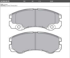 ΤΑΚΑΚΙΑ ΕΜ. OPEL FRONTERA/VAUXHALL (AC DELCO) WVA 21845-23250-23251