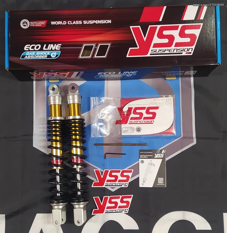 Αμορτισέρ Πίσω Σετ YSS 36.5cm Για Piaggio Beverly 350 Αζώτου-Λαδιού Ρυθμιζόμενα Καινούργια Γνησιά