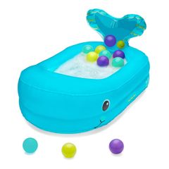 Παιχνίδια μπάνιoυ Topsy turvy-whale bubble ball inflatable bath tub Infantino