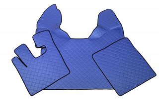 Σετ Πατάκια - Πεθαμένο από Δερματίνη για DAF XF 105 2007-2012 - Αυτόματο - Μπλε - 3 τμχ