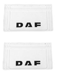 Λασπωτήρες με Ανάγλυφο DAF - 60 cm x 40 cm - Άσπροι με Μαύρο Ανάγλυφο - 2 τμχ