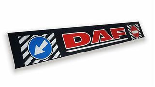 Λασπωτήρας DAF με Βέλος και Στοπ - 240 cm x 35 cm - Μαύρος Με Κόκκινο Λογότυπο