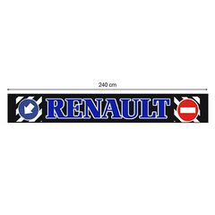 Λασπωτήρας RENAULT με Βέλος και Στοπ - 240 cm x 35 cm - Μαύρος Με Μπλε Λογότυπο