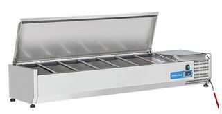 INOXWEB 24-ΨΥΓΕΙΟ ΒΙΤΡΙΝΑ ΣΑΛΑΤΩΝ ΕΠΙΤΡΑΠΕΖΙΟ ΑΝΟΞΕΙΔΩΤΟ ΕΠΑΓΓΕΛΜΑΤΙΚΟ ΓΙΑ 7 GN 1/4 CH-VRX 15/33S/S 150X33,5X28,1 ΕΚ