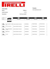 ΒΑΣΗ ΜΗΧΑΝΗΣ-ΜΕΣΑΙΑ ΤΡΙΒΗ BMW 1500-2000-E12-E21-E23-E24-E28 (PIRELLI)-thumb-1