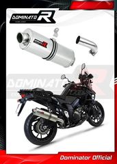 Dominator Εξάτμιση Τελικό Oval S.Steel Suzuki DL 1050 V Strom 2020 - 2024 Με Σιγαστήρα