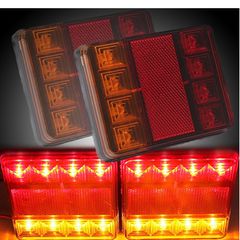 ΤΡΕΙΛΕΡ Led Φανάρια Set (2 φανάρια) Τετράγωνο με 10 Led