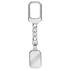 Κλειδοθήκη Ασημένια ΟΡΘΟΓΩΝΙΑ ΠΛΑΚΑ MAT ΓΡΑΜΜΗ Ασήμι 925 επιπλατινωμένο