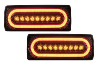 ΦΑΝΑΡΙΑ ΠΙΣΩ Full LED Taillights Mercedes G-class W463 (1989-2017) with Dynamic Sequential Turning Signal Smoke
