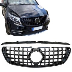 ΜΑΣΚΑ ΕΜΠΡΟΣ Mercedes Vito  V-Class W447 (2014-03.2019) GT R Panamericana Design All Black