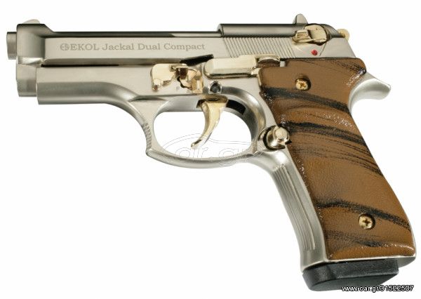 EKOL JACKAL DUAL COMPACT SATIN GOLD 9mm Πιστόλι αντίγραφο starter pistol-ισχυρού κρότου Σηματοδοσίας με ΔΩΡΟ 1 κουτί αβολίδωτα Σηματοδοσίας (50 τμχ) ΒΛΕΠΕ ΣΗΜΑΝΤΙΚΗ ΠΡΟΕΙΔΟΠΟΙΗΣΗ ΑΣΦΑΛΕΙΑΣ ΠΕΛΑΤΩΝ