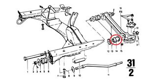Συνεμπλόκ εμπρόσθιου ψαλιδιού για BMW E10 / 31122614103-thumb-2