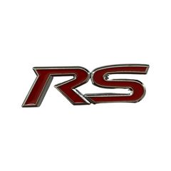 Μεταλλικό Αυτοκόλλητο Σήμα  RS Κόκκινο – Νικελ για Ford 8cm x 2.7cm 16451