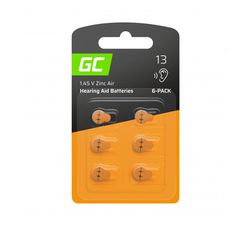 Μπαταρίες ακουστικών βαρηκοΐας Type 13 P13 PR48 ZL2 ZincAir Green Cell x6