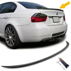 REAL CARBON  σπορ πίσω αεροτομή LIP για BMW 3-σειρά E90 sedan 05-12 Αεροτομή Πορτ Παγκάζ 
