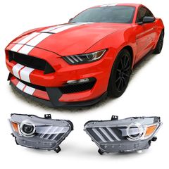 Σετ Φανάρια Ford Mustang 6 Coupe Cabrio 14-17 Εμπρός 2 X Μπροστινα Φανάρια  - LED ζεύγος Προβολείς  - Προβολείς 