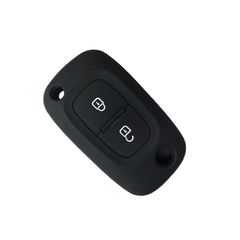 Θήκη Σιλικόνης Κλειδιού Αυτοκινήτου Smart - Renault με 2 κουμπιά -Μαύρο