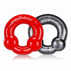 Σετ Δαχτυλίδια Πέους Γκρι - Κόκκινο - Oxballs Ultraballs Ring 2pcs 3cm