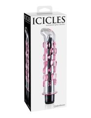 Γυάλινος Δονητής με κουκίδες Icicles No.19 Pipedream