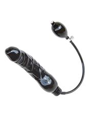 Inflatable Solid Dildo - Black XL