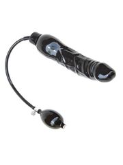 Inflatable Solid Dildo - Black XL-thumb-1