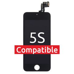 For iPhone/iPad (APSE001B3) LCD Complete - Black, (Compatible) for model iPhone 5S/SE