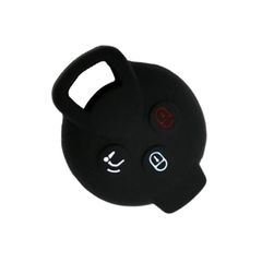 Θήκη Σιλικόνης Κλειδιού Αυτοκινήτου Smart 451 με 3 κουμπιά-Μαύρο