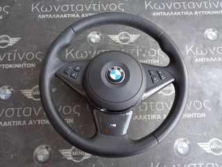 ΤΙΜΟΝΙ (STEERING WHEEL) BMW E60- M5 ΣΕΙΡΑ 5 M PACK ΜΕ ΑΕΡΟΣΑΚΟ ΚΑΙ ΧΕΙΡΙΣΤΗΡΙΑ