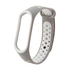 OEM  Sonique Ανταλλακτικό Λουράκι Xiaomi Mi Band 3/4 - Grey-White - (200-108-416)