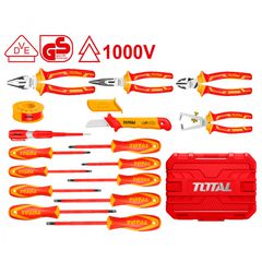 THKITH1601 Κασετίνα Εργαλείων Χειρός 1000V VDE - 16 Τεμάχια - ΣΥΛΛΟΓΕΣ ΕΡΓΑΛΕΙΩΝ ΧΕΙΡΟΣ - TOTAL (#THKITH1601)