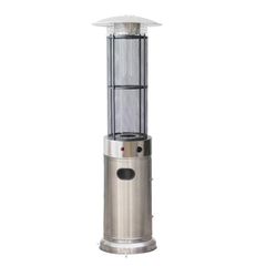 Θερμάστρα υγραερίου κυκλική με ύψος1,80m 11kW inox από ανοξείδωτο ατσάλι για κάλυψη χώρου έως 15m²